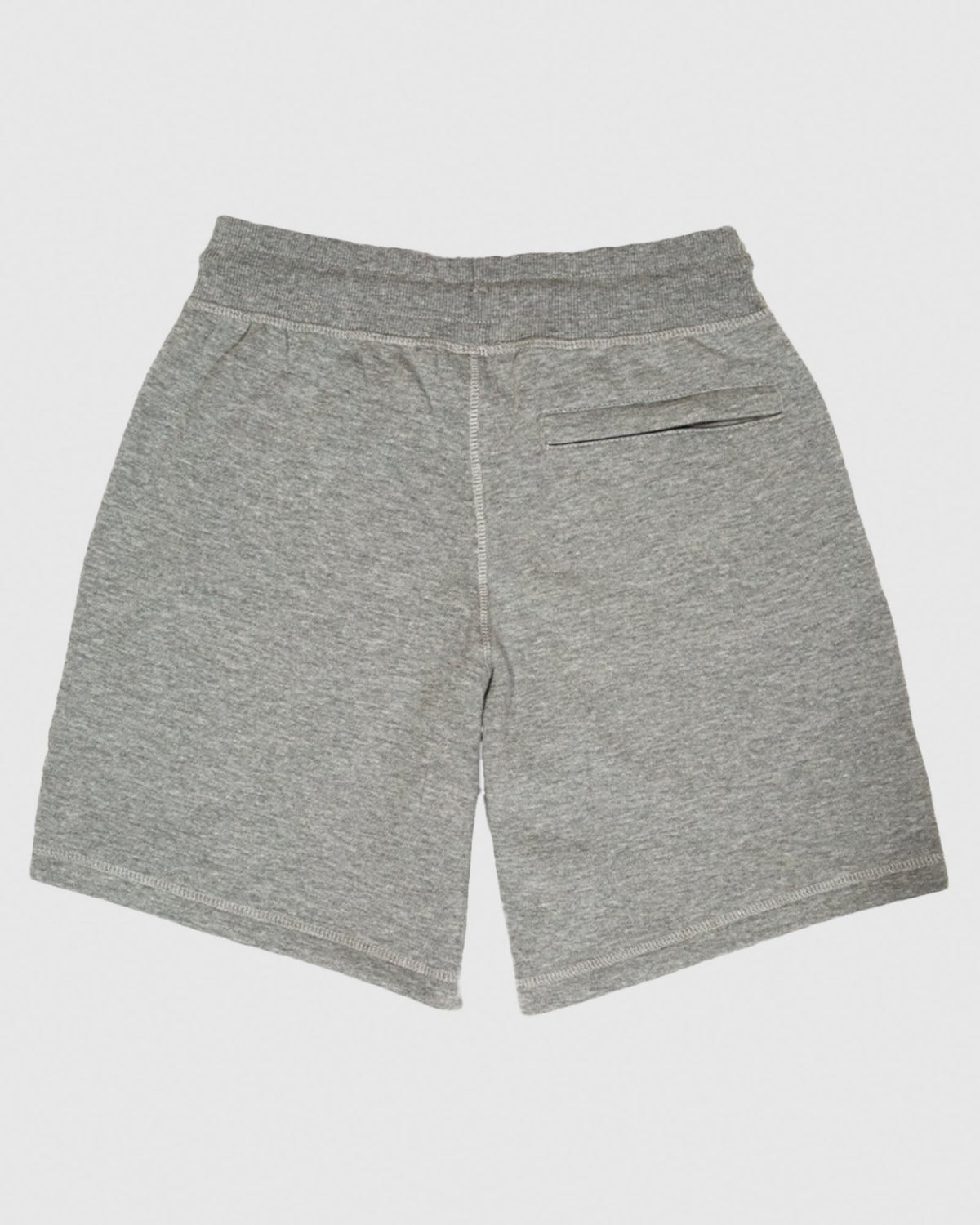 Back of gray Men's Fleece Sweat Shorts