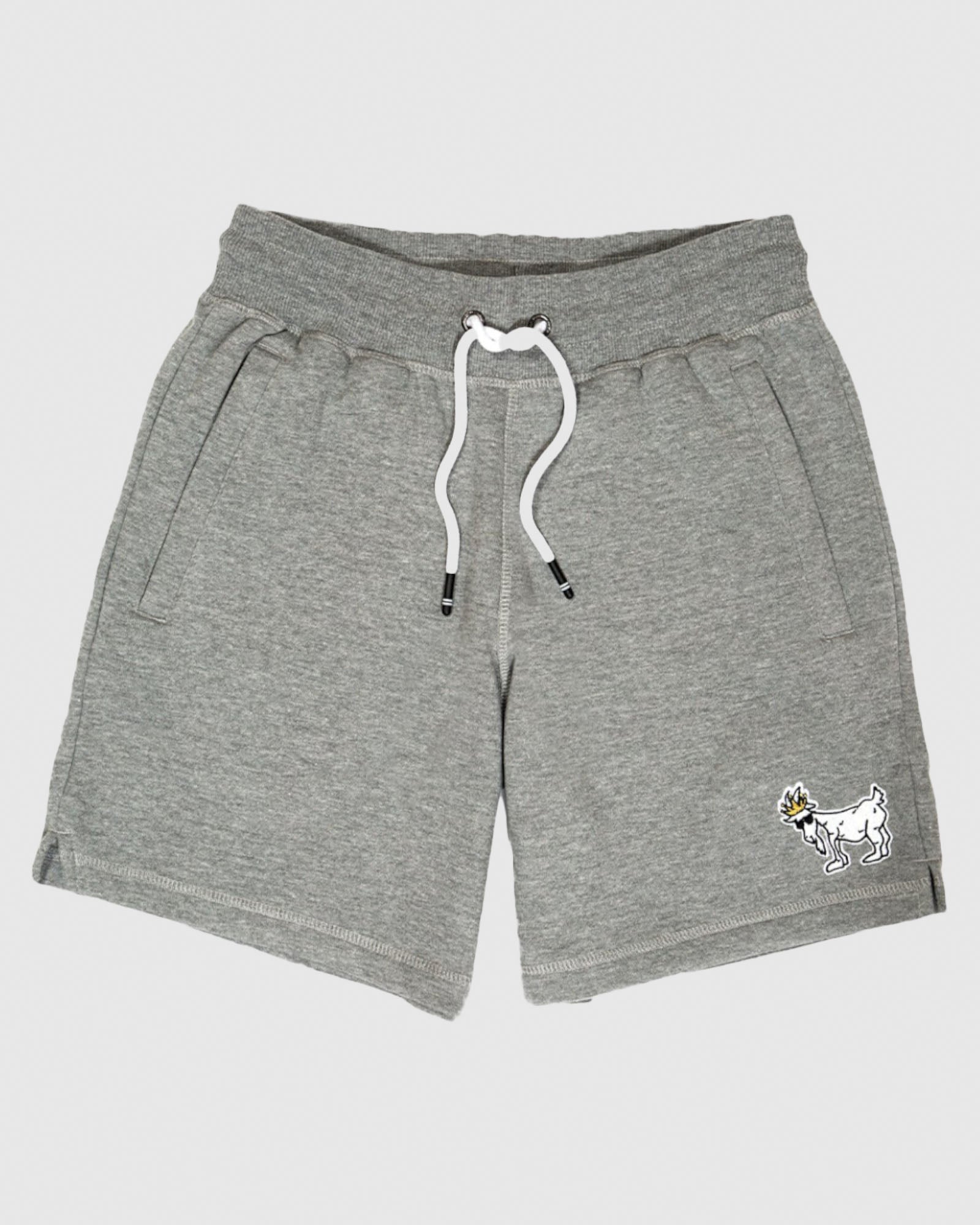 Front of gray Men's Fleece Sweat Shorts#color_gray