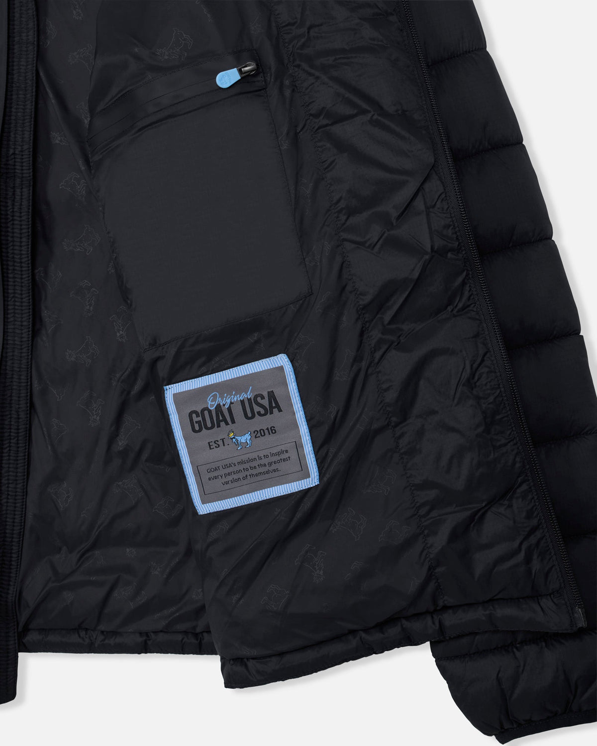 detail of black Men's Puffer Jacket#color_black