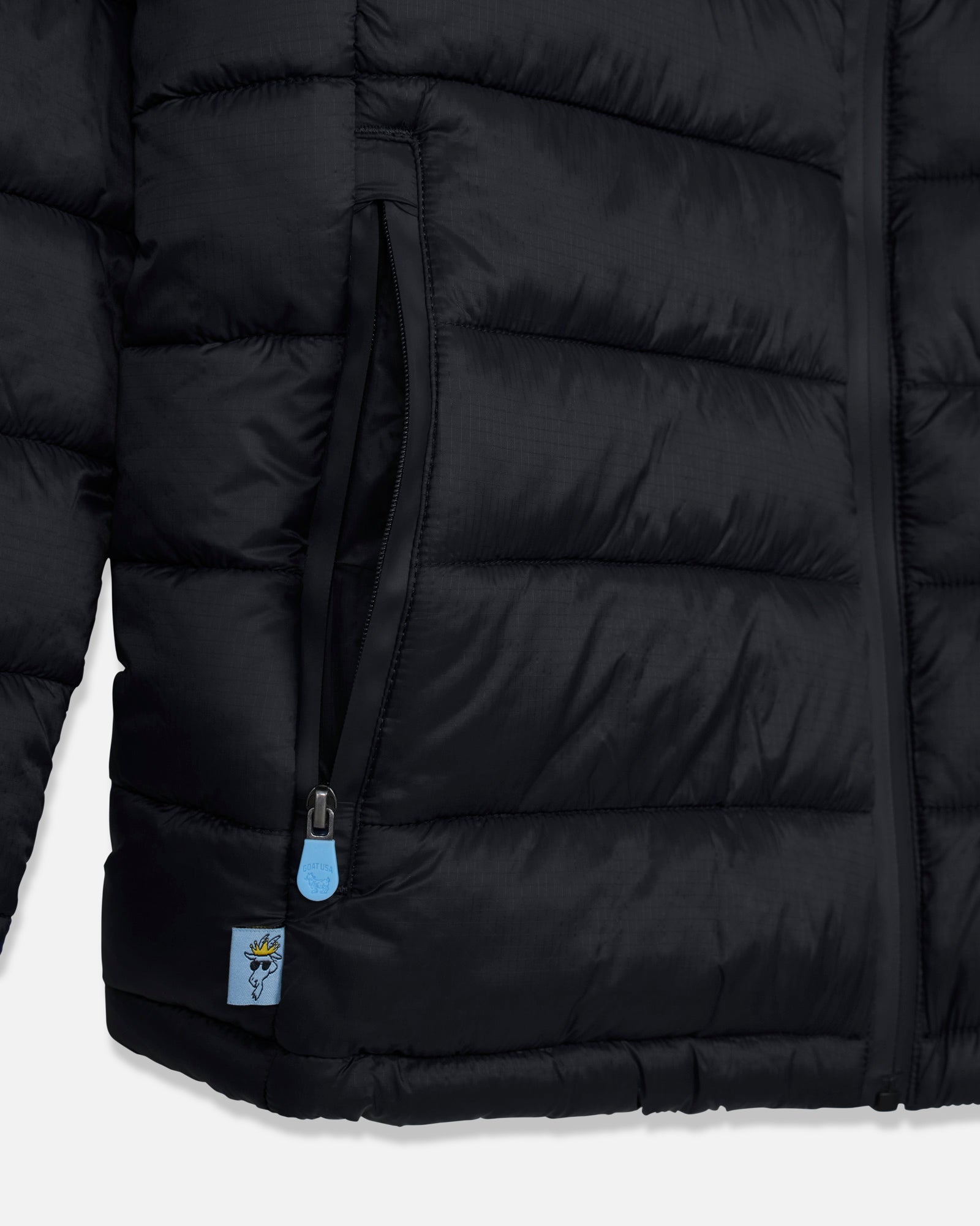 Pocket of black Men's Puffer Jacket#color_black