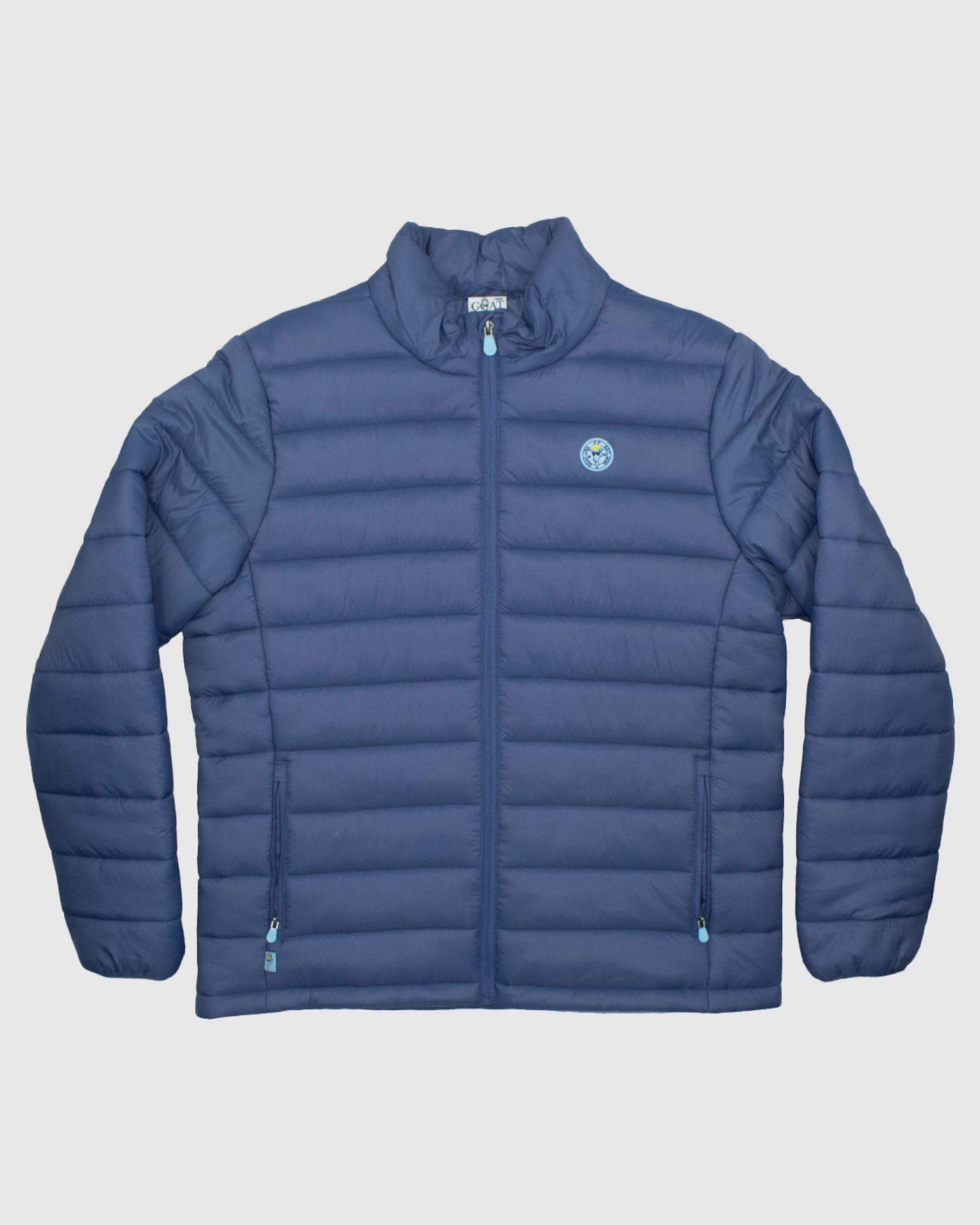 Front of navy Men's Puffer Jacket#color_navy