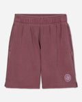 Crimson-colored men's sweat shorts