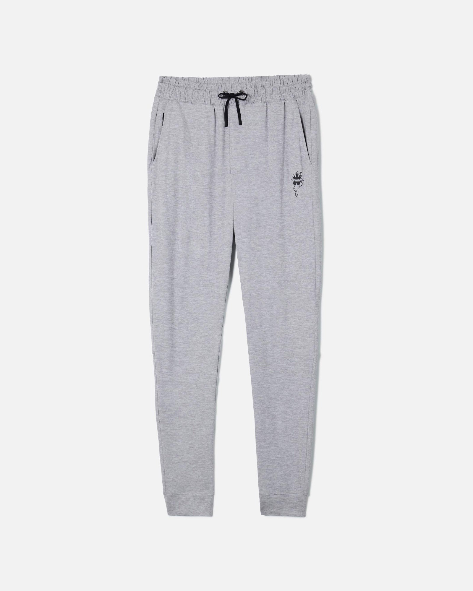 Front of gray lightweight joggers#color_gray