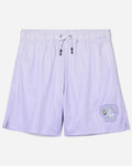Front of lavender ombre shorts