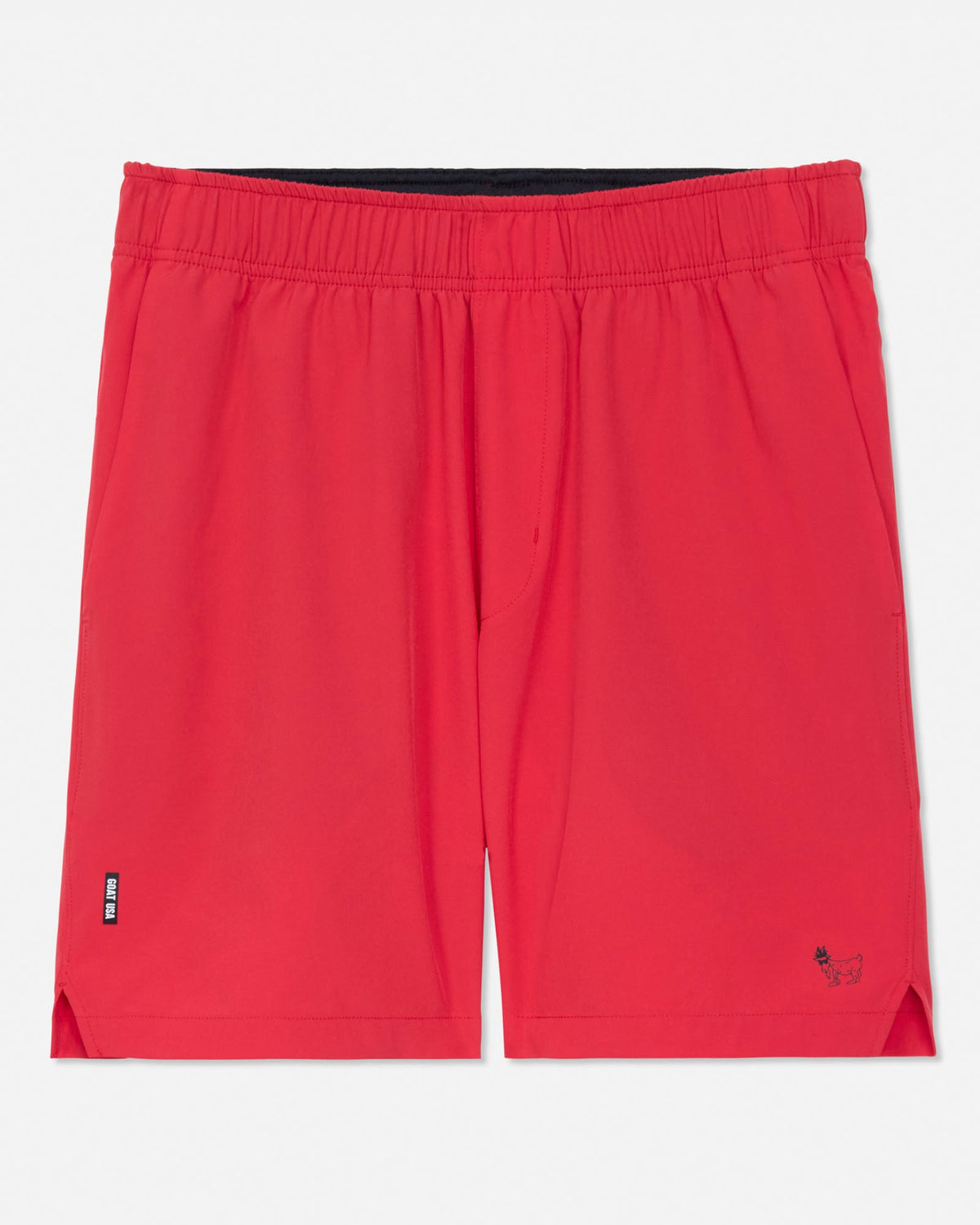 Red shorts on a white background#color_poinsettia