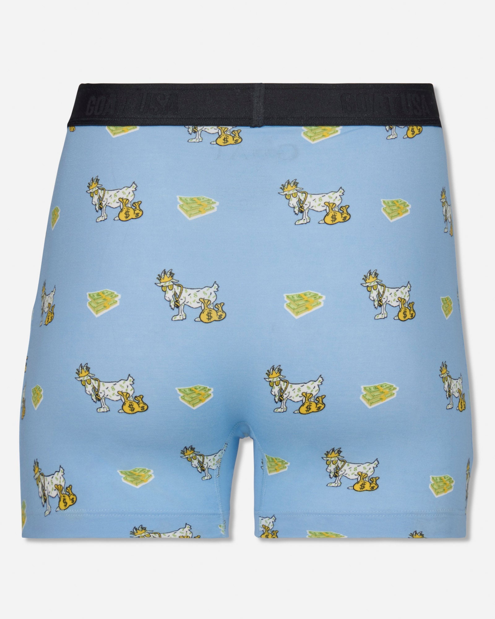 Back of carolina blue cash money boxers