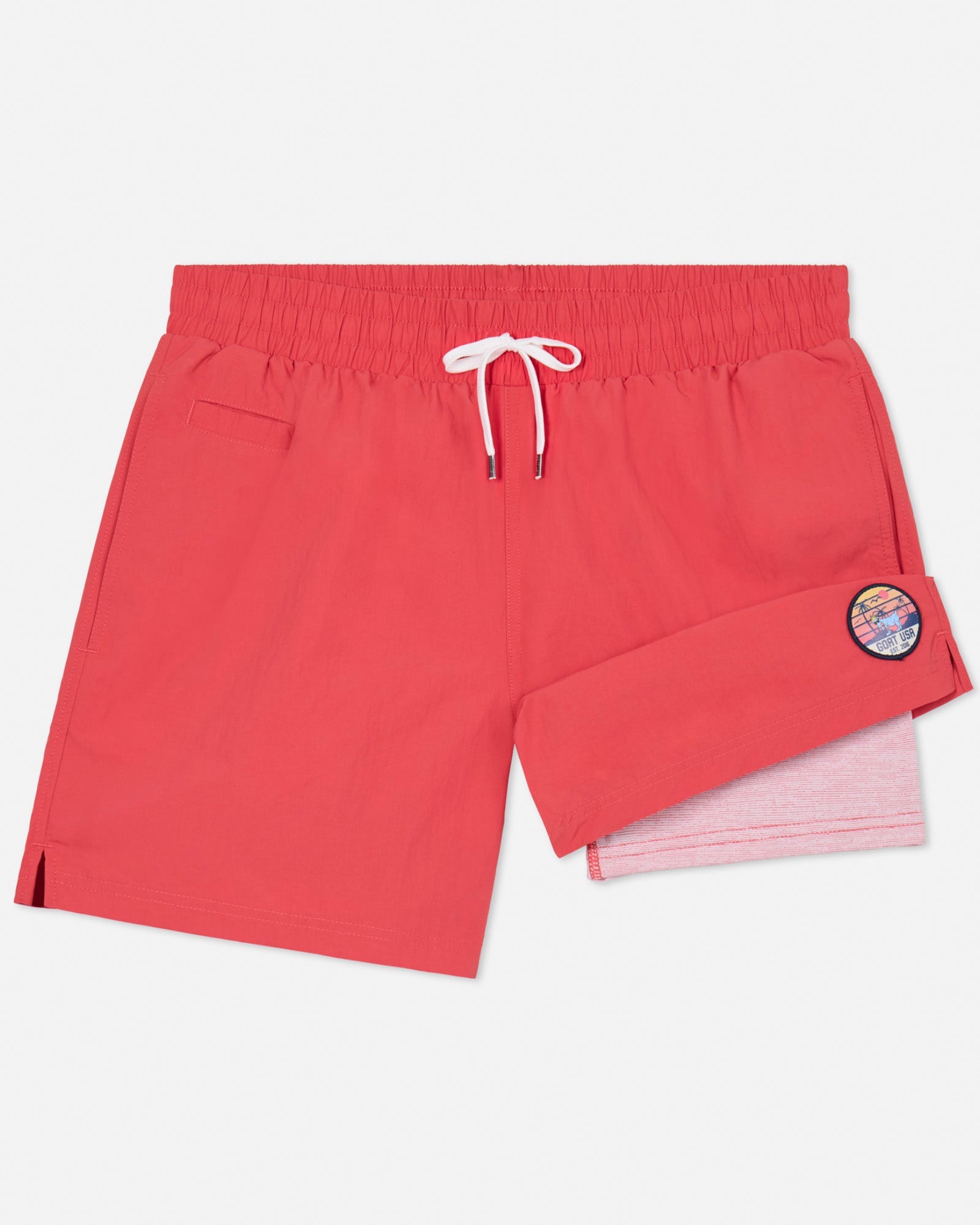 Nantucket red bathing suit showcasing the lining
