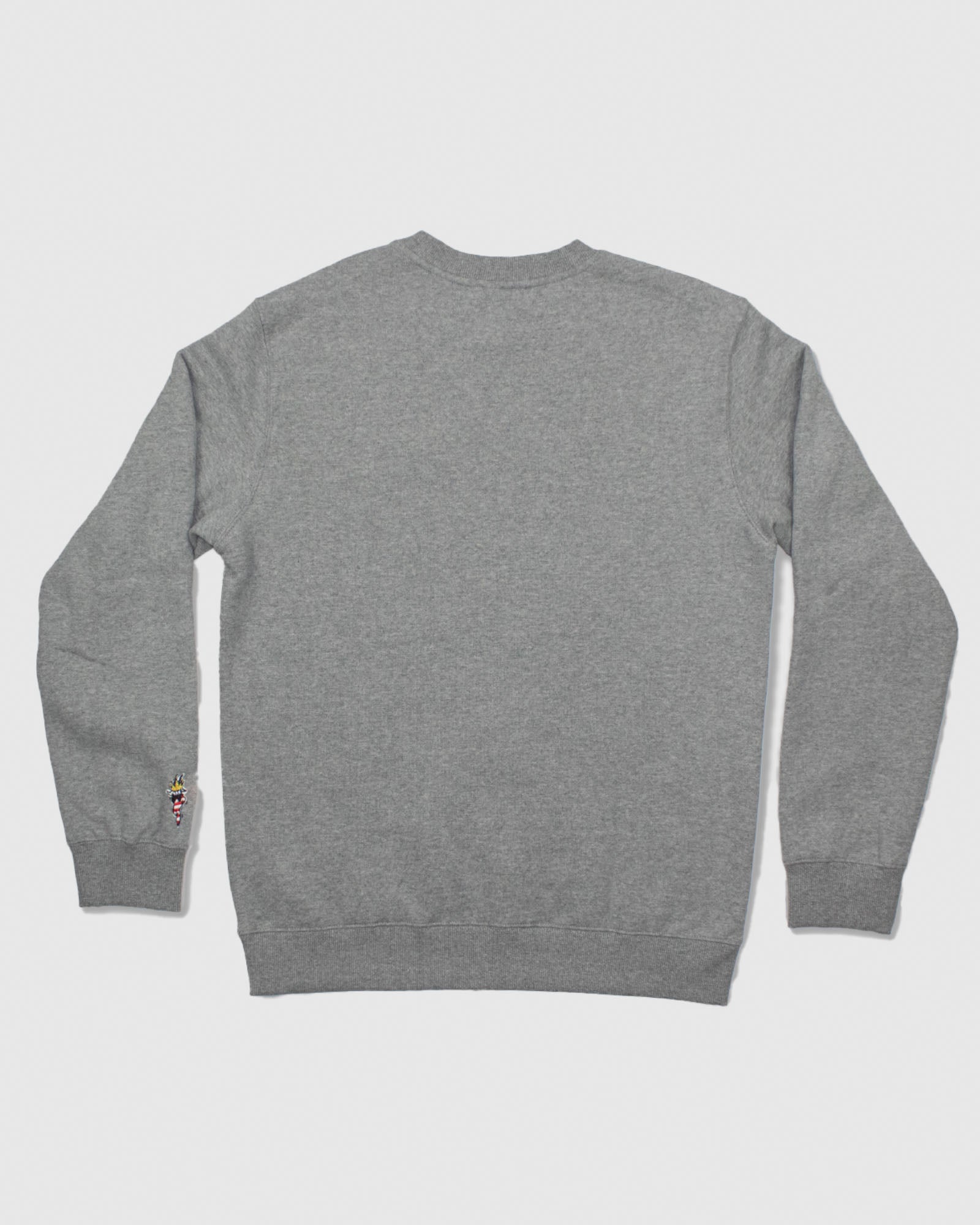 Back of gray Freedom North Tyson Crewneck Sweatshirt#color_gray