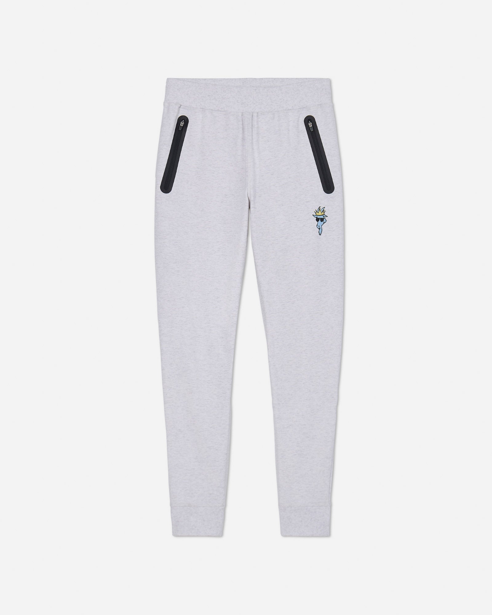 Front of heather white OG Athletic Joggers#color_heather-white