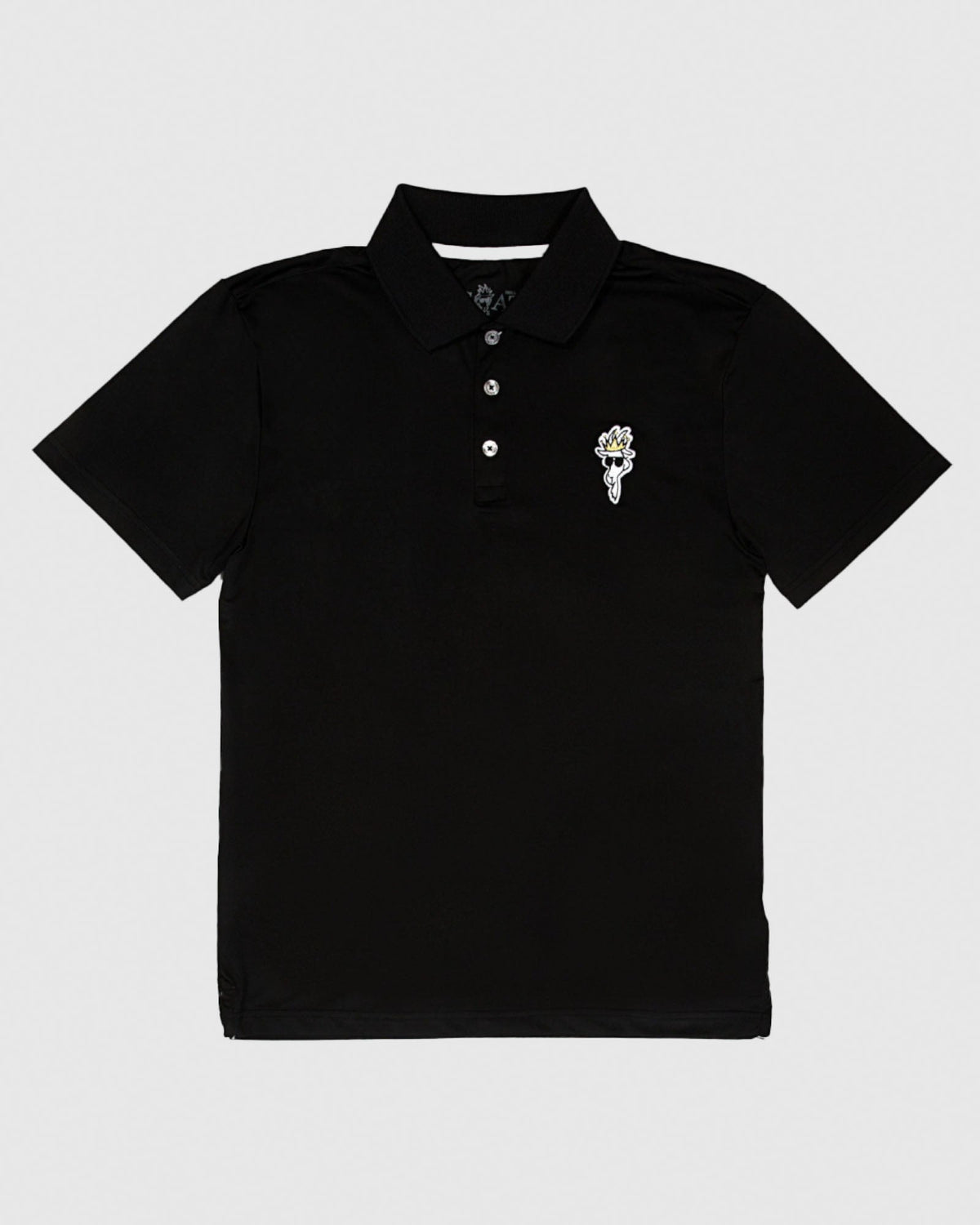 Front of black OG Athletic Polo#color_black