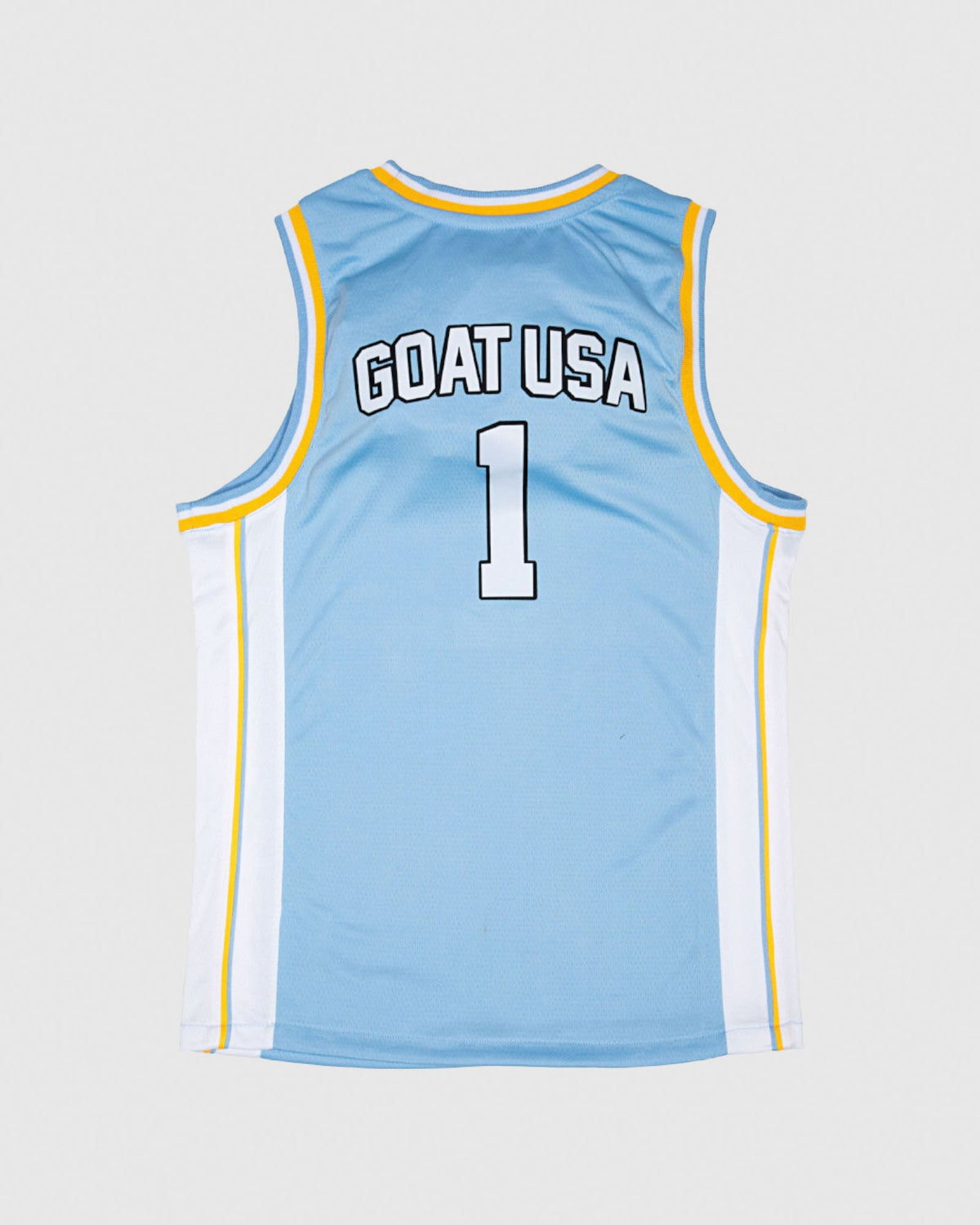 Back of carolina blue OG Basketball Jersey