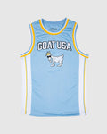 Front of carolina blue OG Basketball Jersey