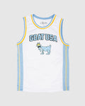 Front of white OG Basketball Jersey