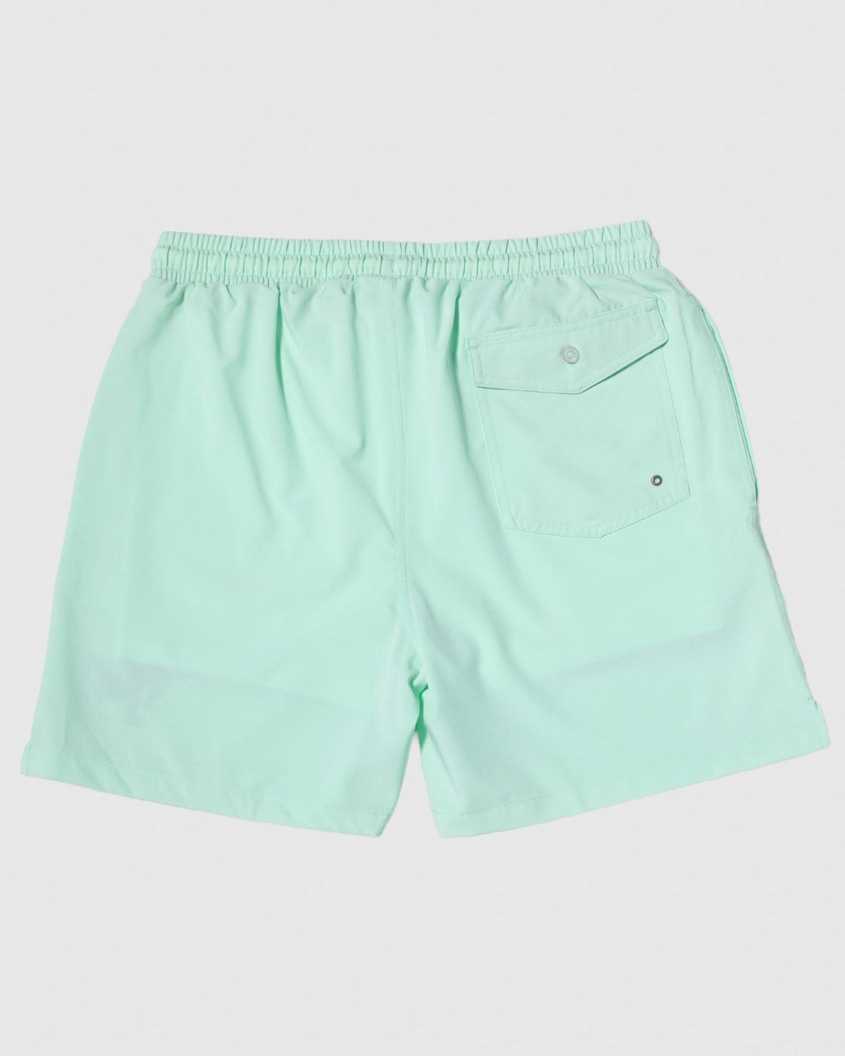Back of mint colored bathing suit