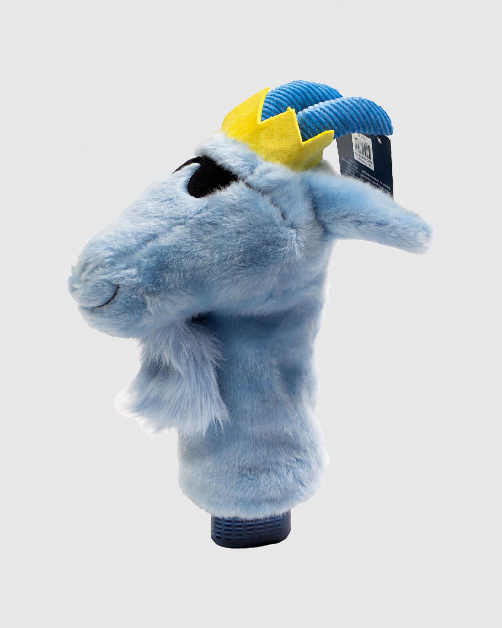 Driver cover - design is blue goat with crown and sunglasses