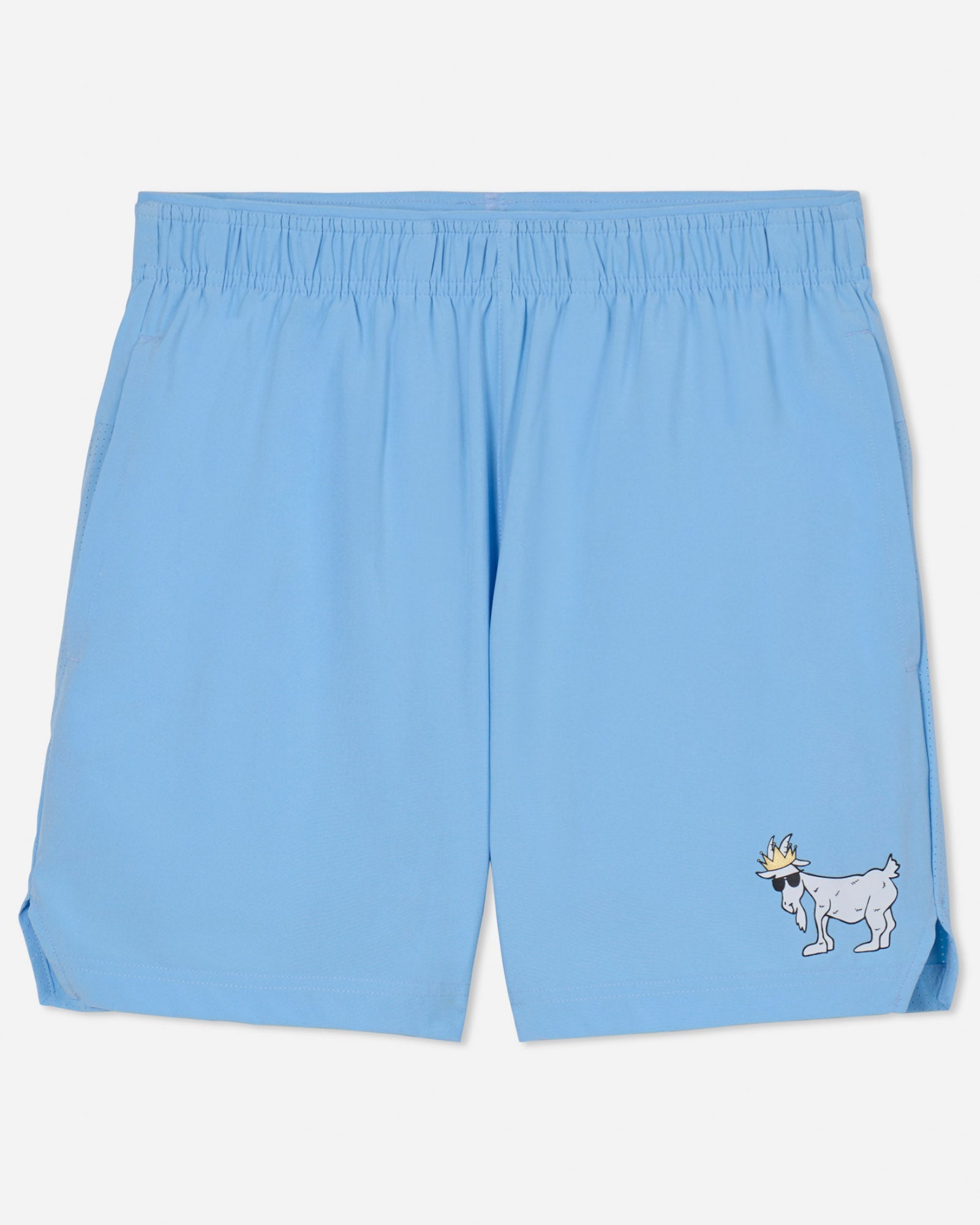 Front of men's carolina blue athletic shorts#color_carolina-blue
