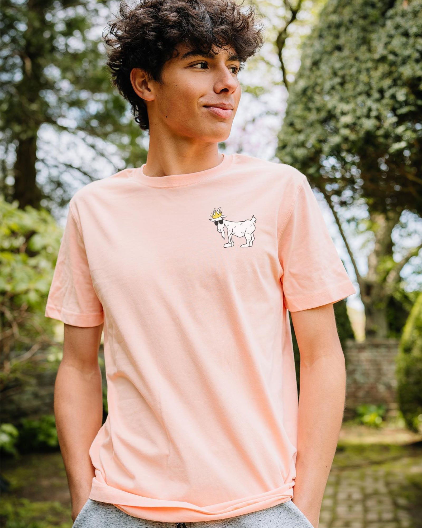 Kid wearing peach cream WG T-Shirt#color_peach-cream