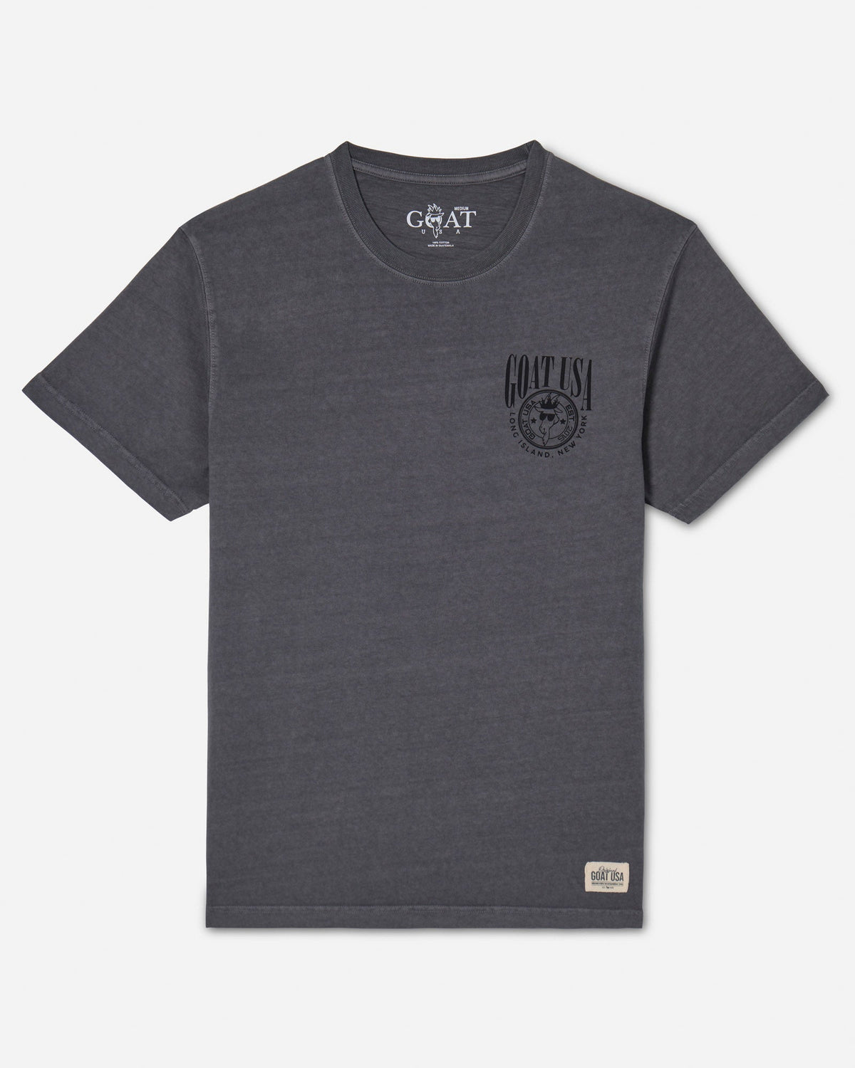 Pepper t-shirt with alternate GOAT USA logo on left chest#color_pepper