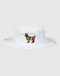 Front of white Palm Tree Bucket Hat