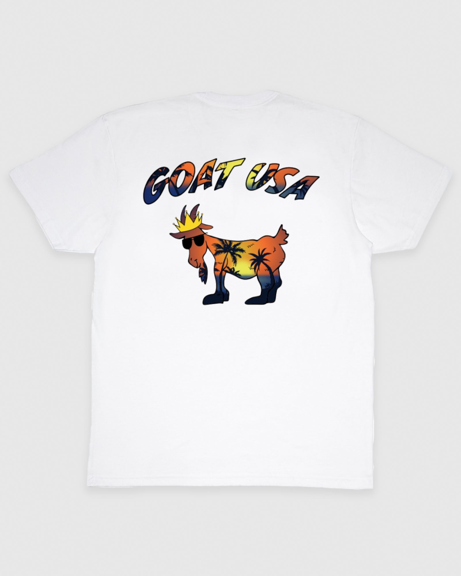 Back of white Palm Tree T-Shirt#color_white