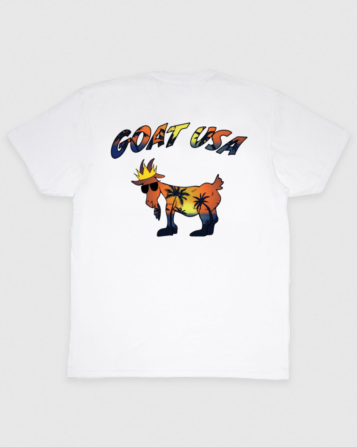 Back of white Palm Tree T-Shirt#color_white