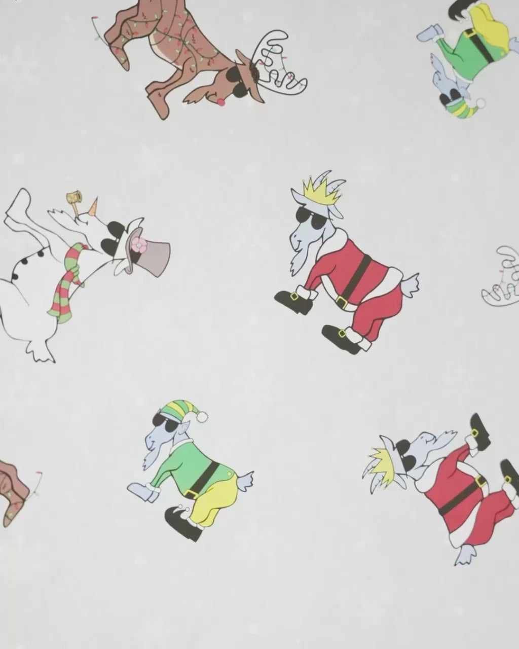 Holiday video with family doing festive activities