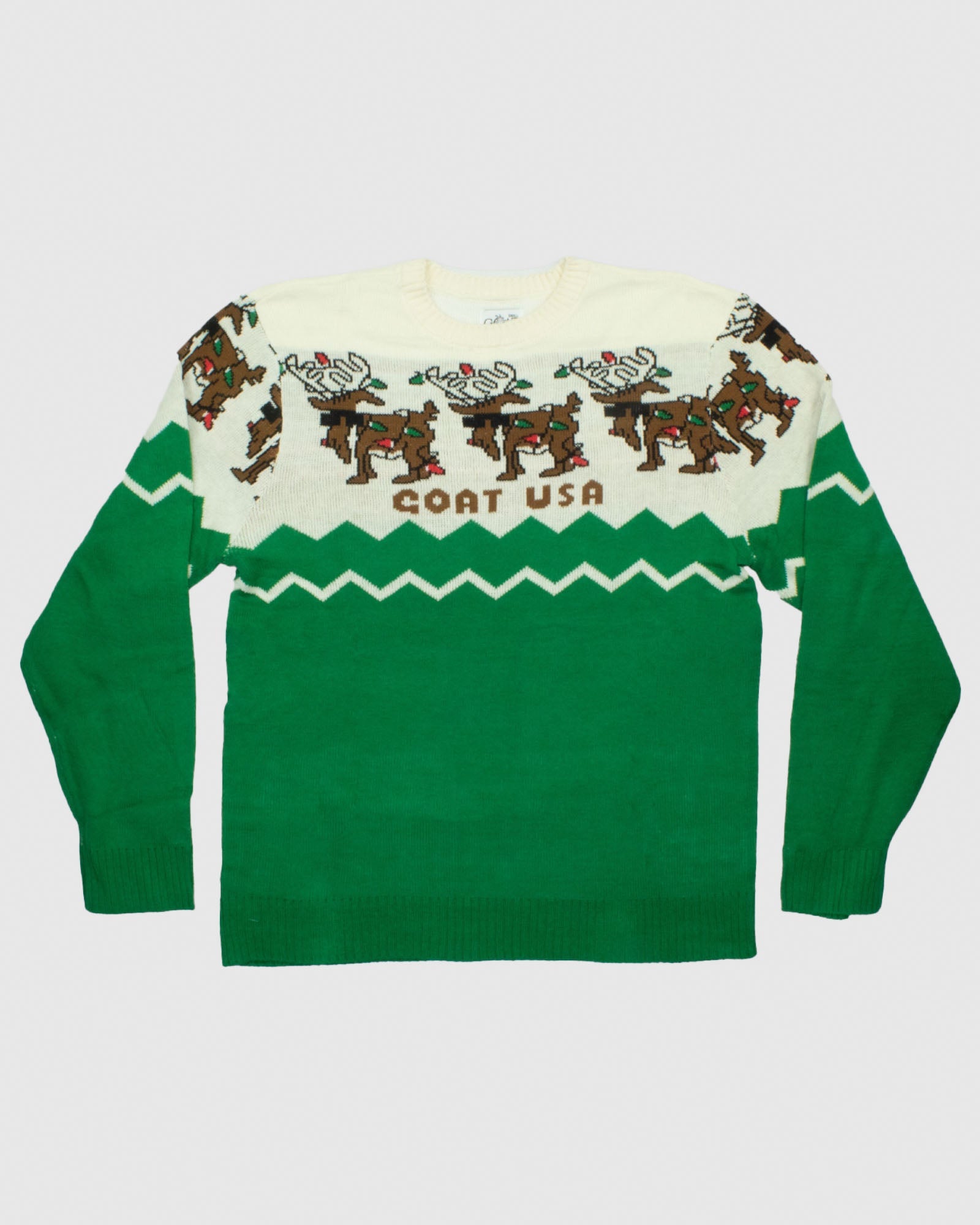 Front of Reindeer Not So Ugly Christmas Sweater