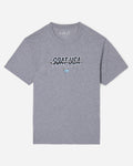 Gray shirt with baseball bat that goes through the wording "GOAT USA"