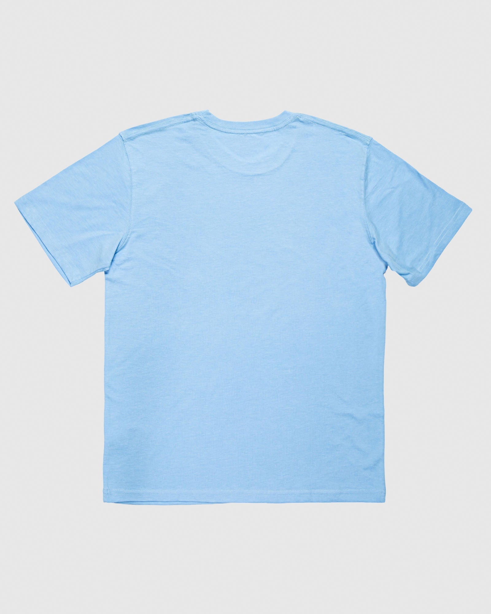 Back of carolina blue t-shirt