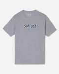 Gray shirt with softball bat that goes through the wording "GOAT USA"