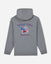 Back of gray Shred "Ski" Team Hooded Sweatshirt