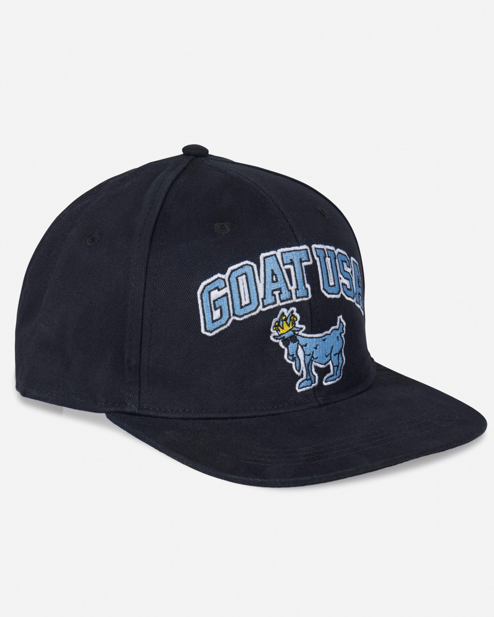 Angled view of black Signature Flat Brim Snapback#color_black