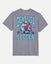 Back of gray t-shirt with soccer player goat graphic
