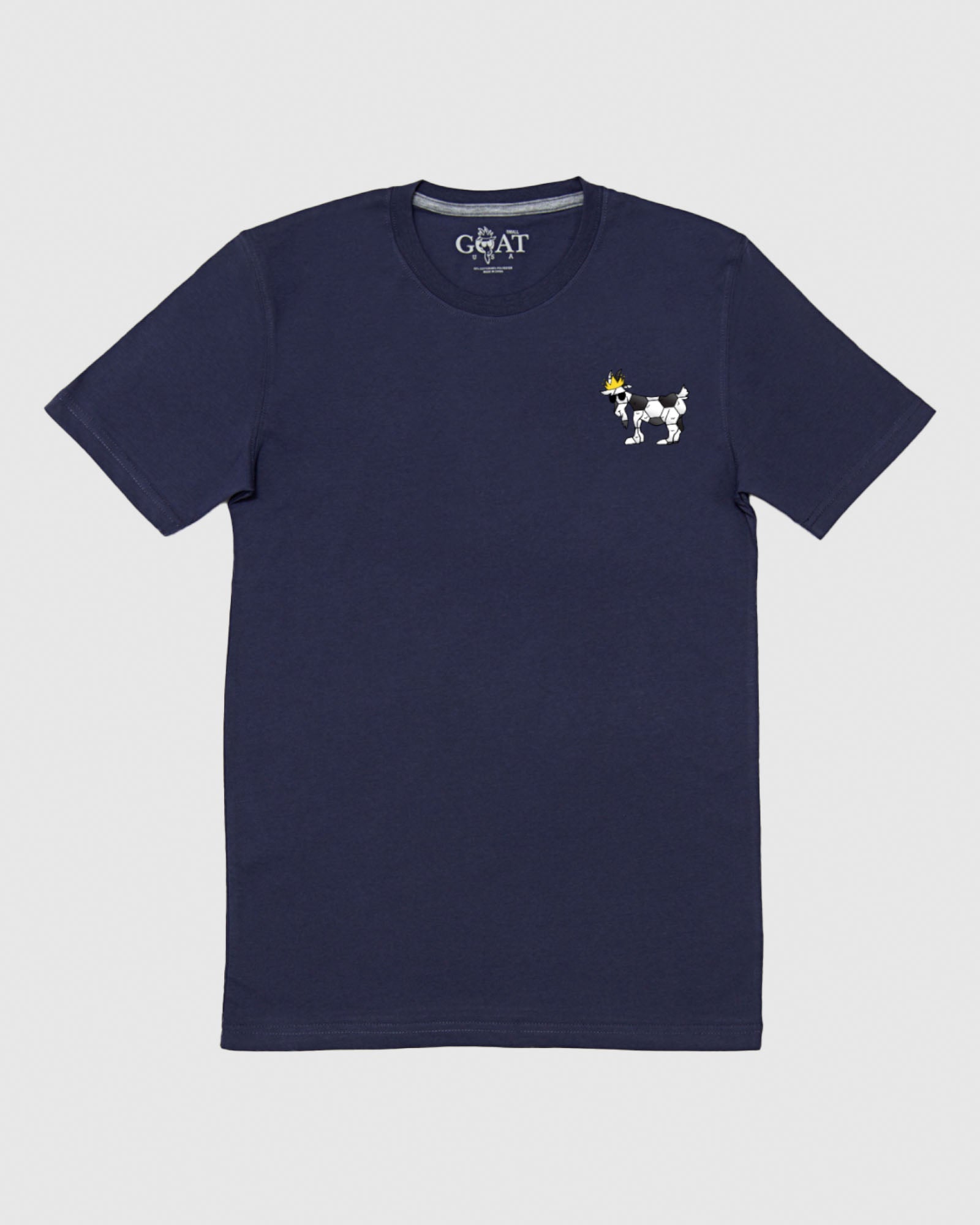 Front of navy Soccer T-Shirt