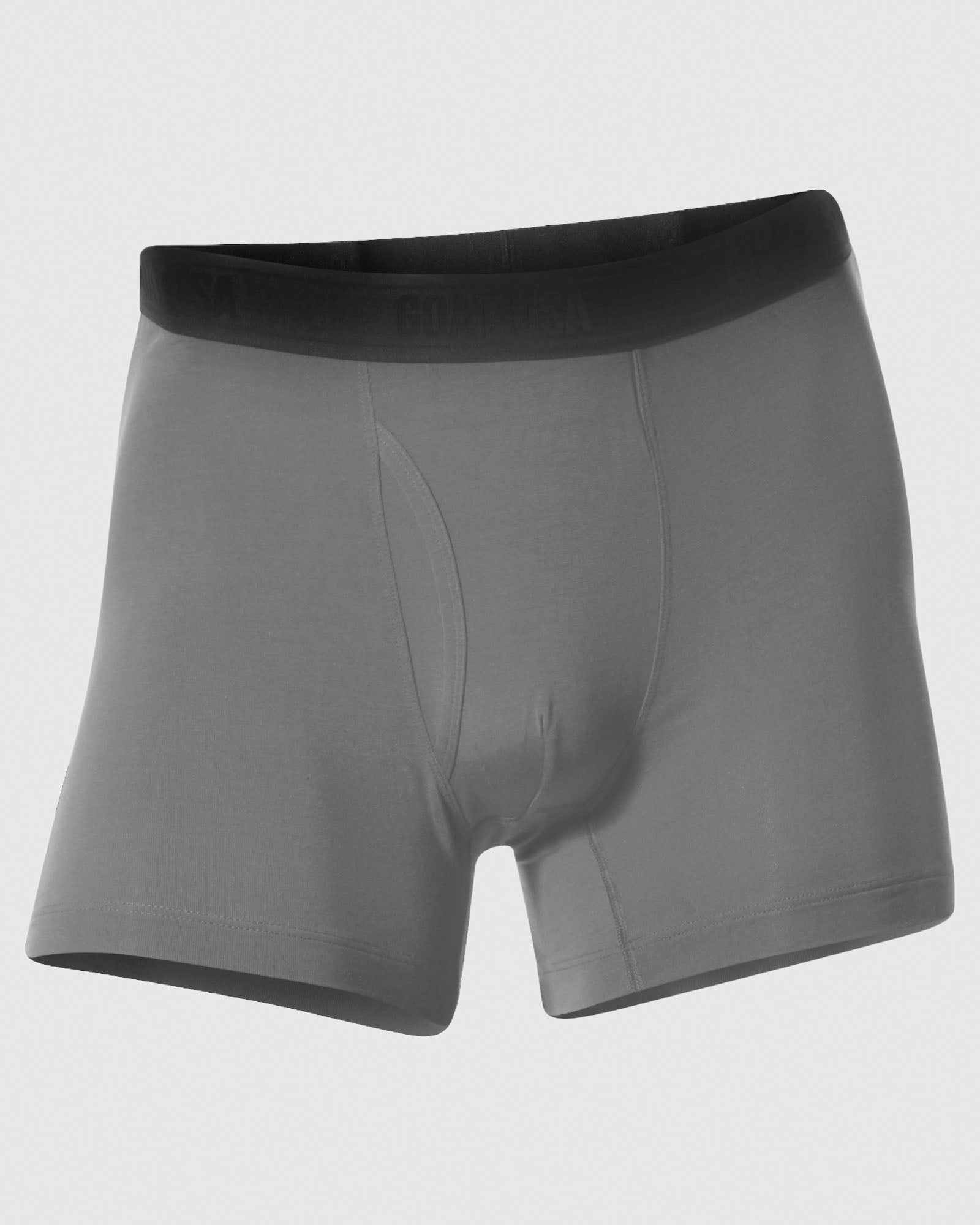 Front of gray boxer brief on form