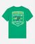 Green t-shirt with St. Patrick's Day design on a white background