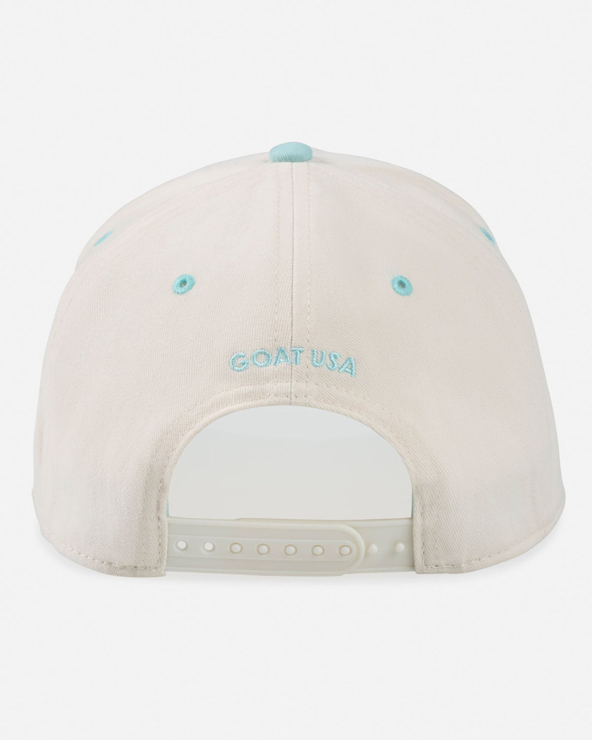 Beige cap with 'GOAT USA' logo on a white background