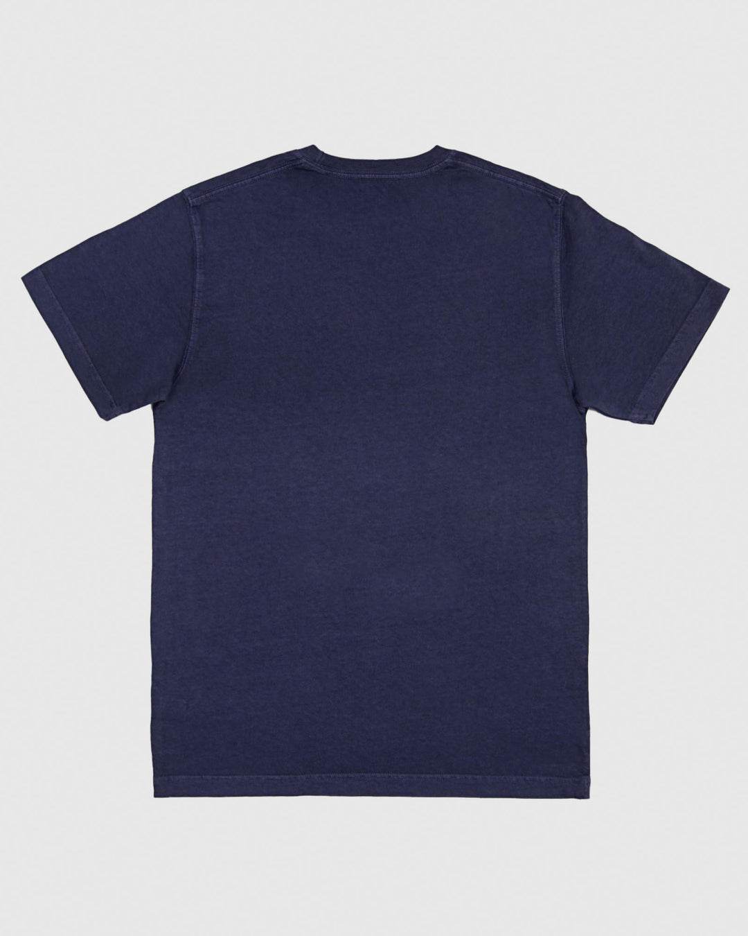Backside of navy blue t-shirt