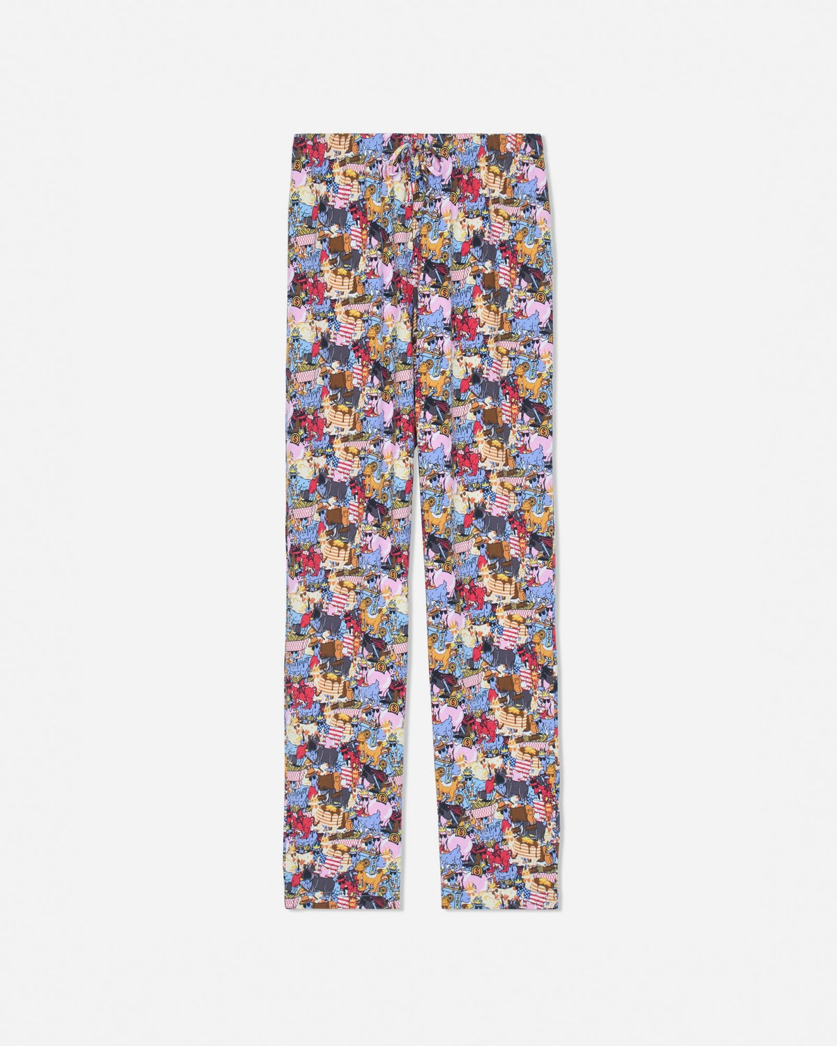 Front of sticker print pajama pants