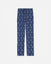 Navy pajama pants with goat and football design