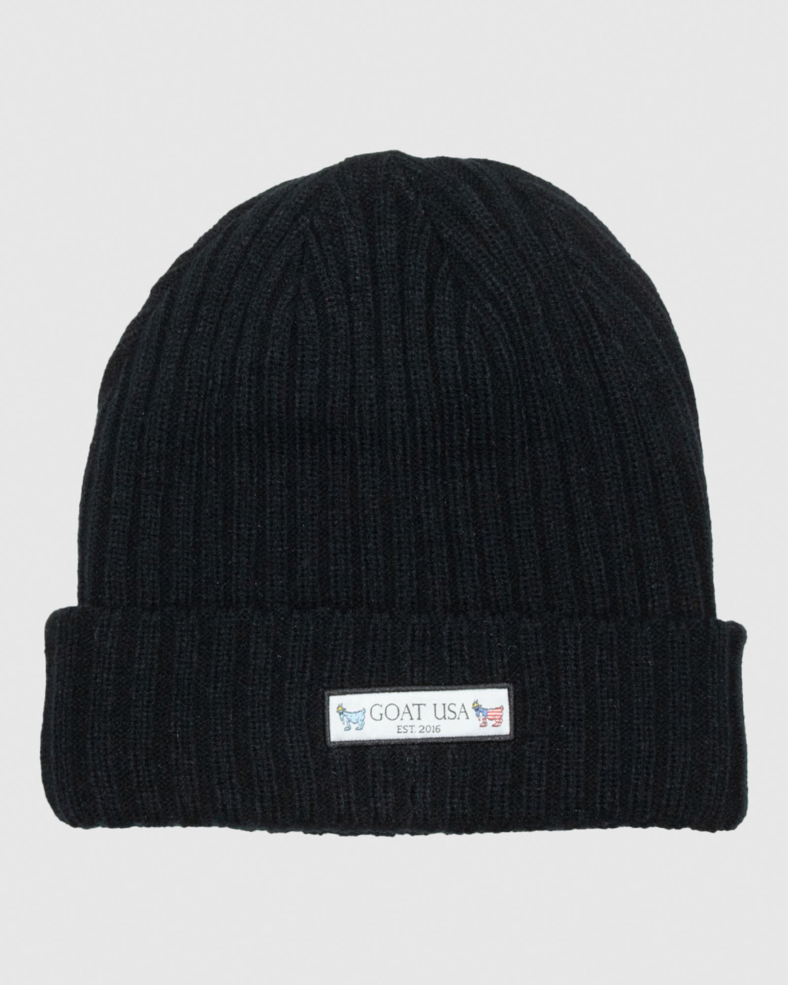 Front of black Traveler Beanie#color_black