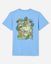 Back of carolina blue t-shirt with pineapple GOAT design