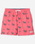 Front of salmon bathing suit with vacation GOAT design