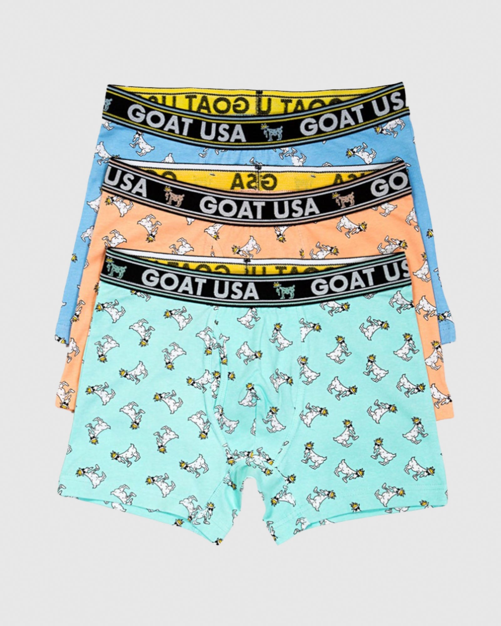 Colorful Boxer Briefs (3x) Carolina Blue/ Peach/ Mint