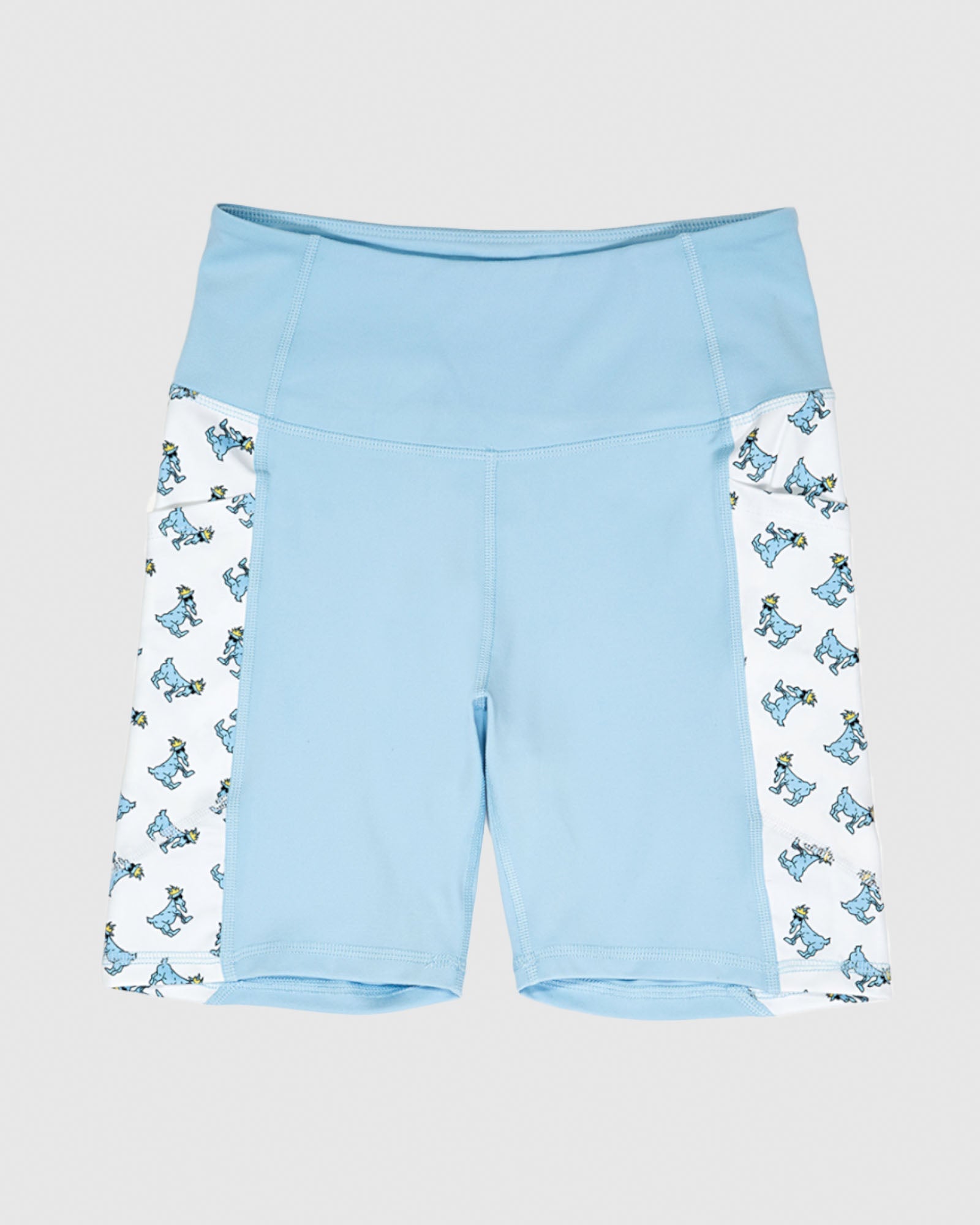 Front of carolina blue Women's Athletic Biker Shorts#color_carolina-blue