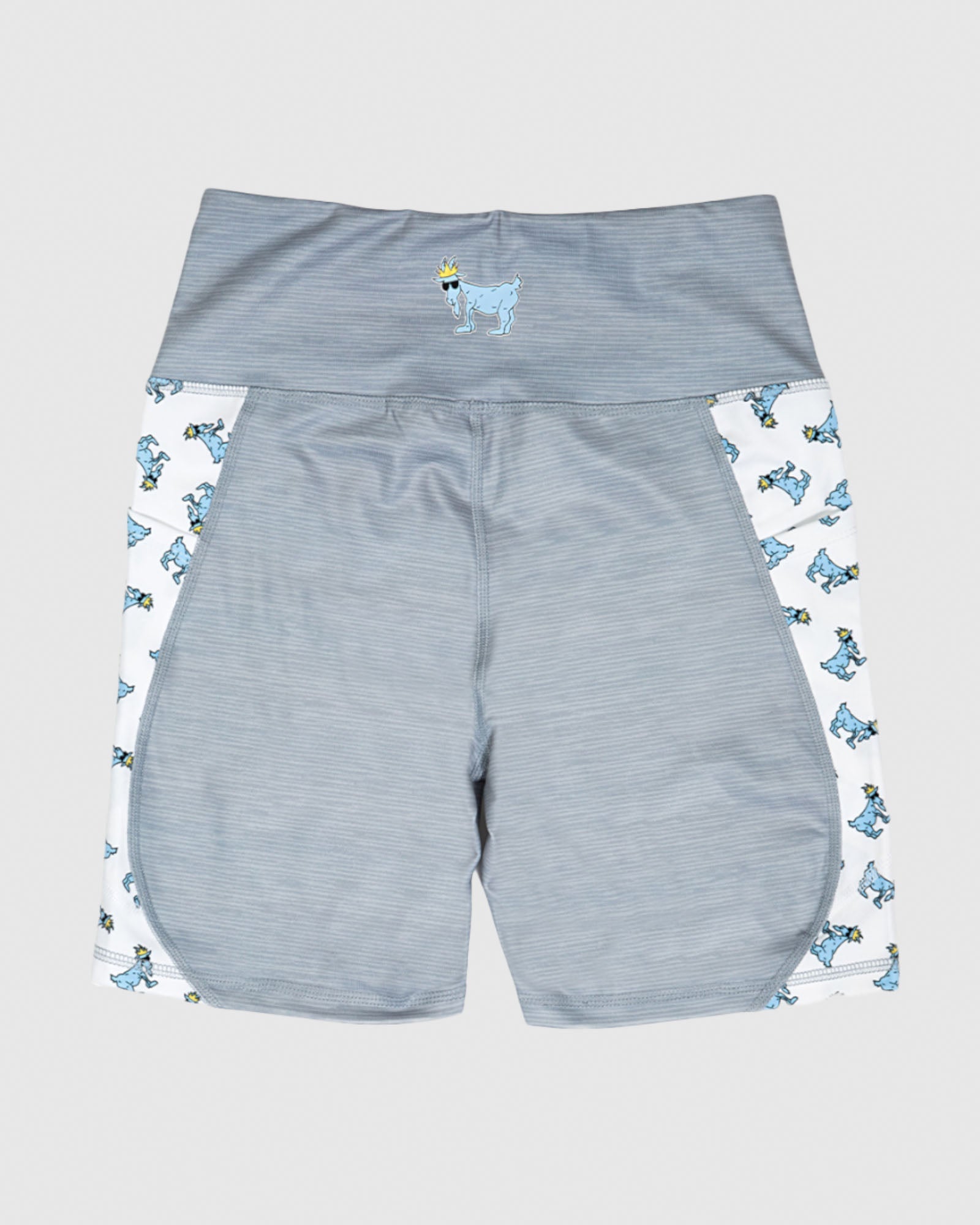 Back of space dye gray Women's Athletic Biker Shorts#color_space-dye-gray