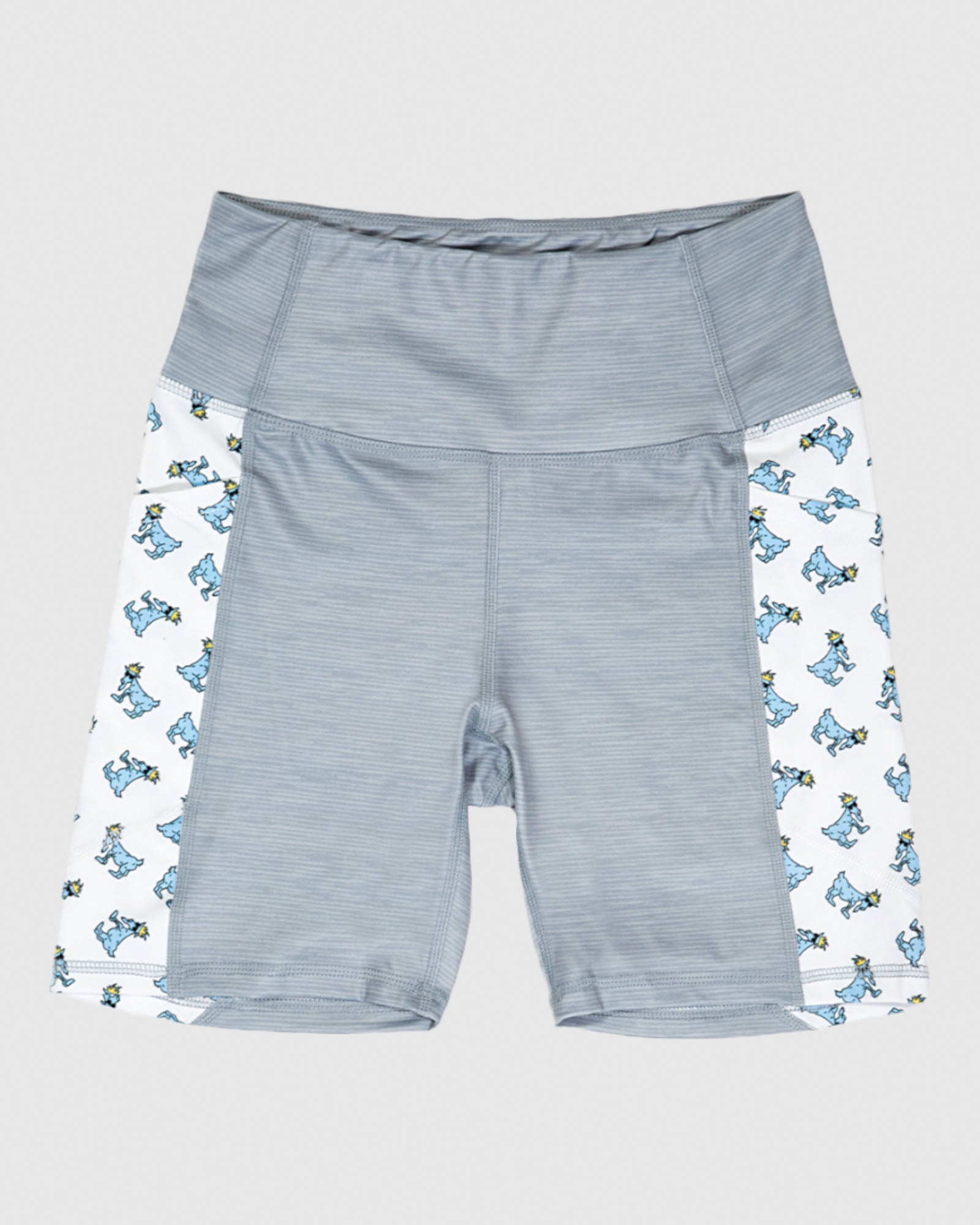 Front of space dye gray Women's Athletic Biker Shorts#color_space-dye-gray