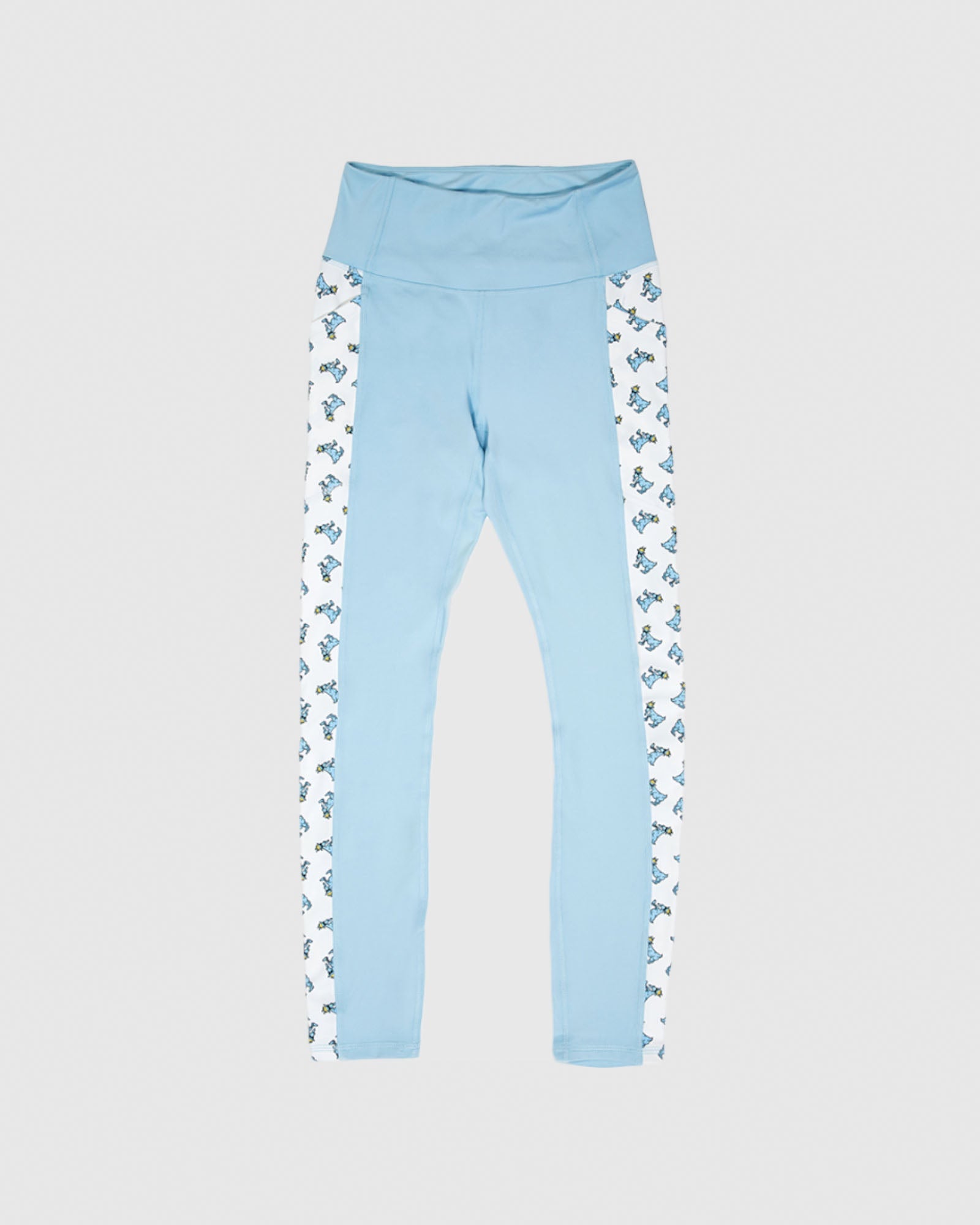 Front of carolina blue Women's Athletic Leggings#color_carolina-blue