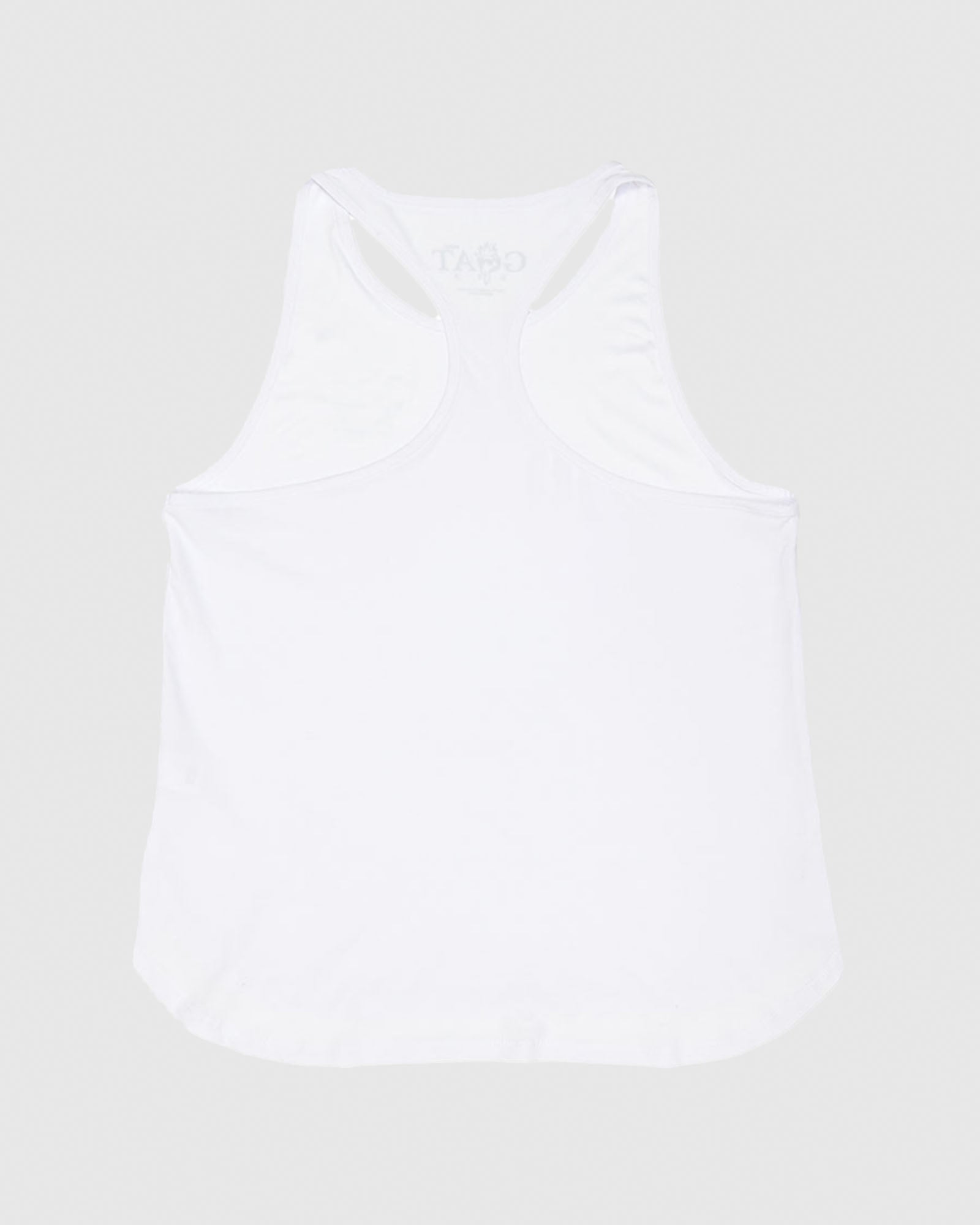 Back of white Women's Athletic Tank Top#color_white