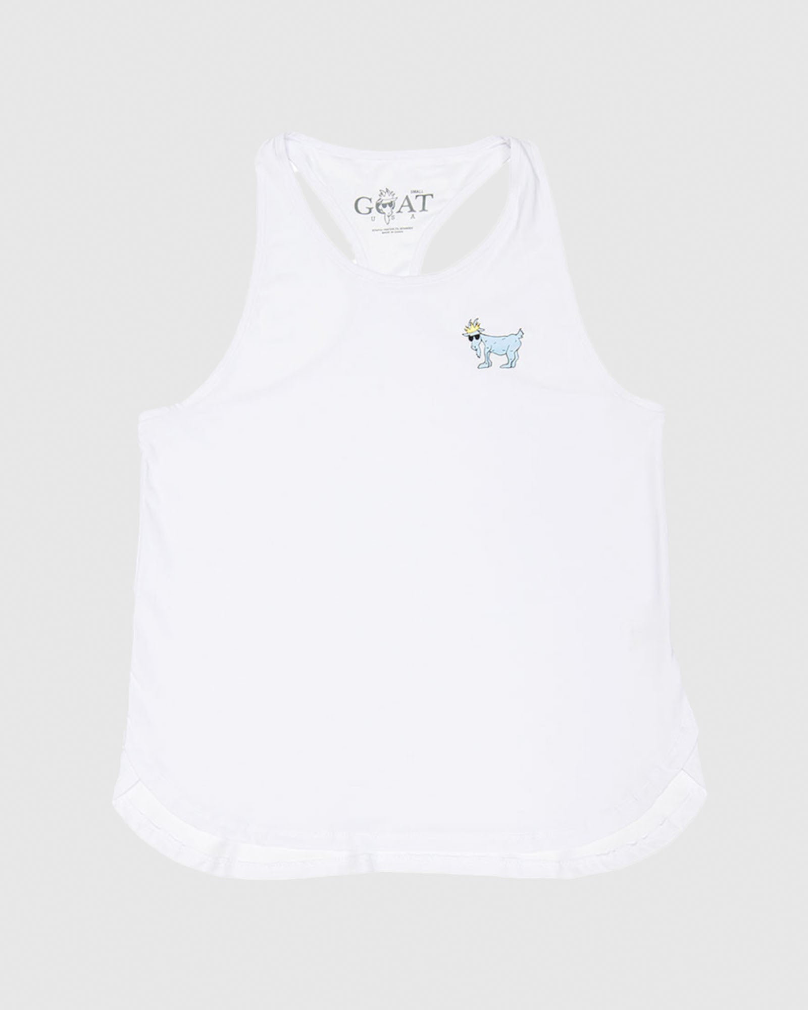 Front of white Women's Athletic Tank Top#color_white